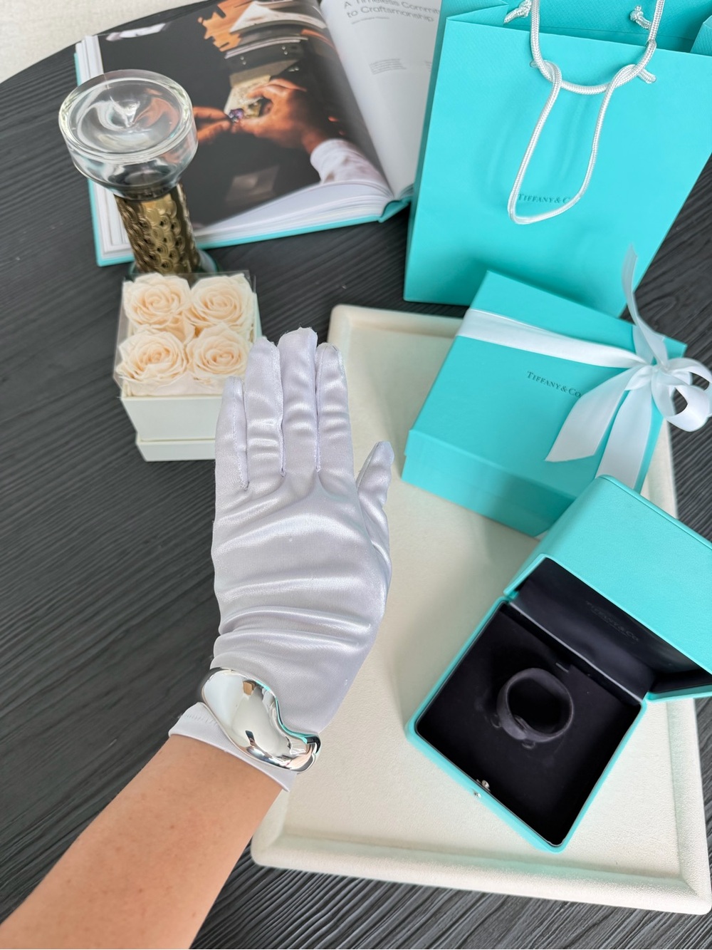 Tiffany & Co. Elsa Peretti Medium Paco Cuff Bracelet Sterling Silver 925 $1,550